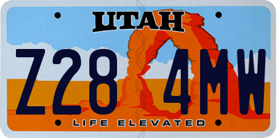 UT license plate Z284MW