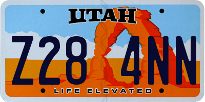UT license plate Z284NN