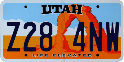 UT license plate Z284NW