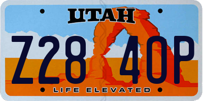 UT license plate Z284OP