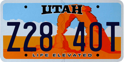 UT license plate Z284OT