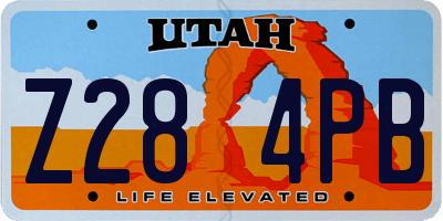 UT license plate Z284PB