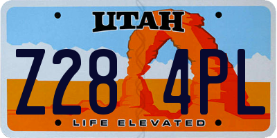 UT license plate Z284PL