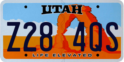 UT license plate Z284QS