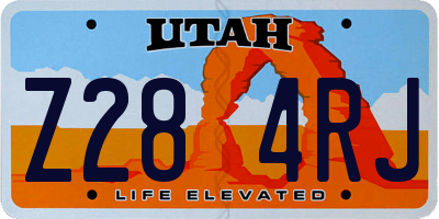 UT license plate Z284RJ