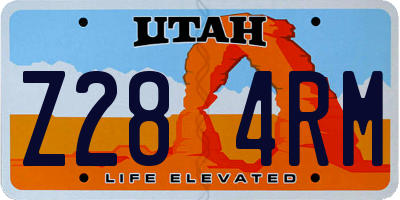 UT license plate Z284RM