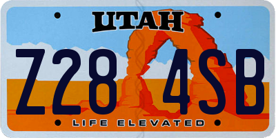 UT license plate Z284SB