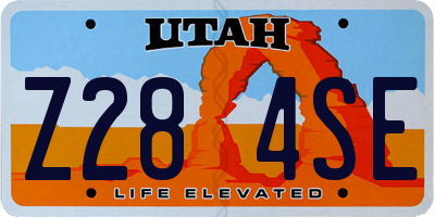 UT license plate Z284SE