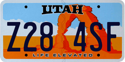 UT license plate Z284SF
