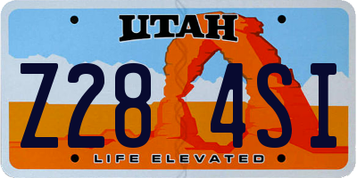 UT license plate Z284SI