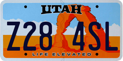 UT license plate Z284SL