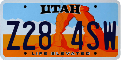 UT license plate Z284SW
