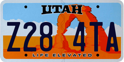 UT license plate Z284TA