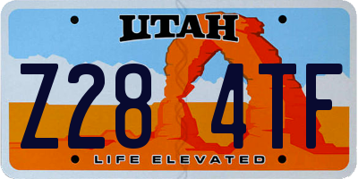 UT license plate Z284TF