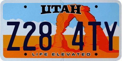 UT license plate Z284TY