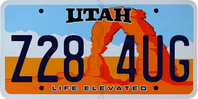 UT license plate Z284UG
