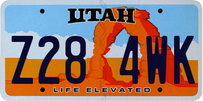 UT license plate Z284WK