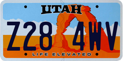 UT license plate Z284WV