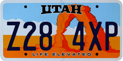 UT license plate Z284XP