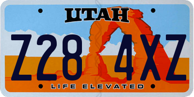 UT license plate Z284XZ