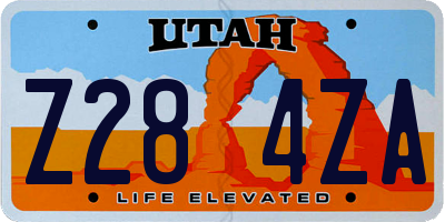UT license plate Z284ZA