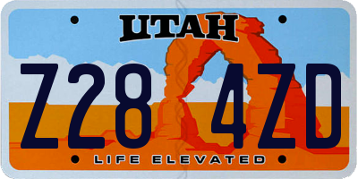 UT license plate Z284ZD