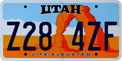 UT license plate Z284ZF