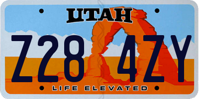 UT license plate Z284ZY