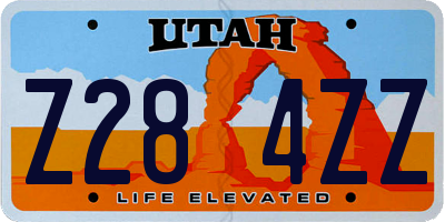 UT license plate Z284ZZ