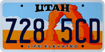 UT license plate Z285CD
