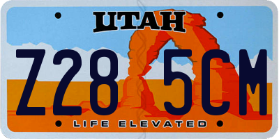 UT license plate Z285CM