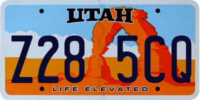 UT license plate Z285CQ