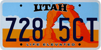UT license plate Z285CT