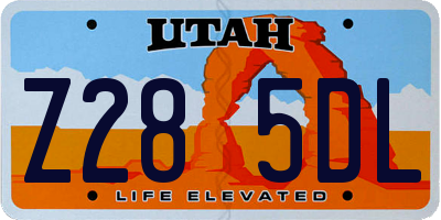 UT license plate Z285DL