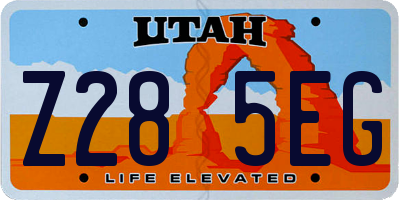 UT license plate Z285EG
