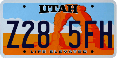 UT license plate Z285FH