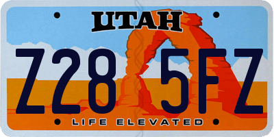 UT license plate Z285FZ