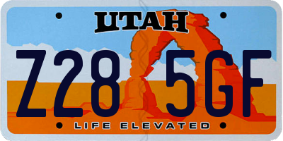 UT license plate Z285GF