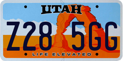UT license plate Z285GG