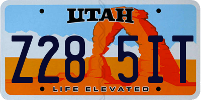 UT license plate Z285IT