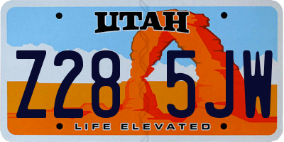 UT license plate Z285JW