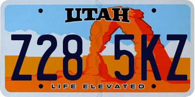 UT license plate Z285KZ