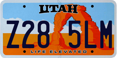 UT license plate Z285LM