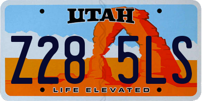 UT license plate Z285LS