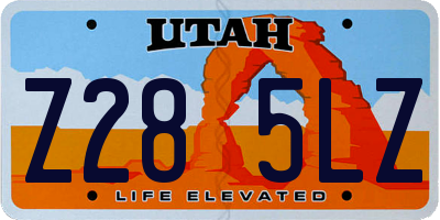 UT license plate Z285LZ