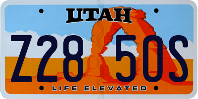 UT license plate Z285OS