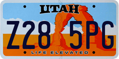 UT license plate Z285PG