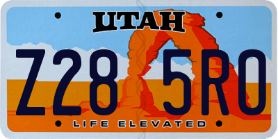 UT license plate Z285RO