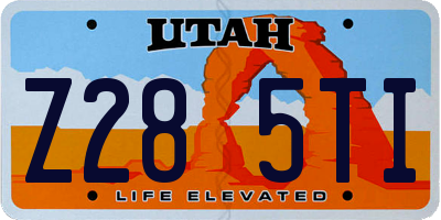 UT license plate Z285TI