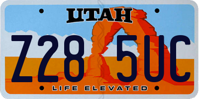 UT license plate Z285UC